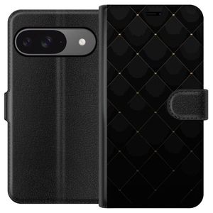 Google Pixel 9 Svart Plånboksfodral Exklusivt Mönster