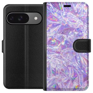 Google Pixel 9 Musta Lompakkokotelo Glitter