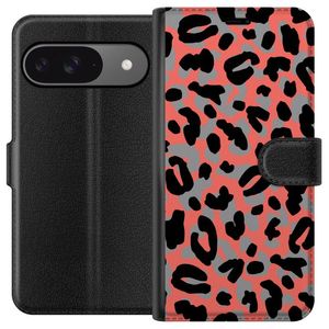 Google Pixel 9 Pro Musta Lompakkokotelo Leopardskrud