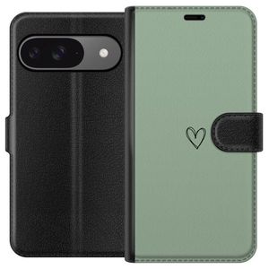Google Pixel 9 Pro Sort Tegnebogsetui Hjärta