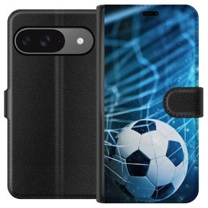 Google Pixel 9 Pro Sort Tegnebogsetui Fotboll