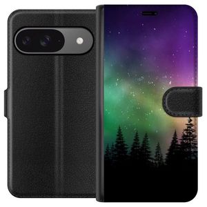 Google Pixel 9 Pro Svart Plånboksfodral Norrsken