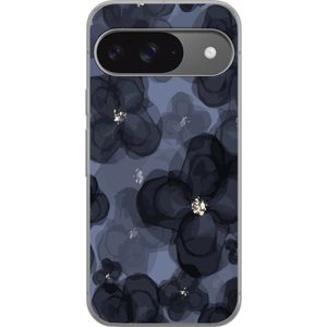 Google Pixel 9 Pro Läpinäkyvä Puhelinkotelo Blomsteräng