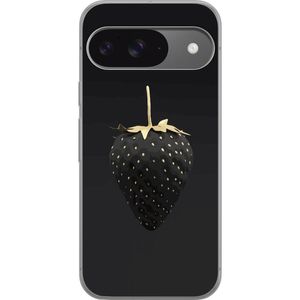 Google Pixel 9 Pro Transparent Mobilskal Exklusiv Jordgubbe