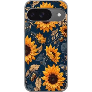 Google Pixel 9 Pro Transparent Mobilskal Solrosor