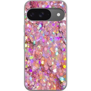 Google Pixel 9 Pro Transparent Mobilskal Glitter
