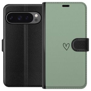 Google Pixel 9 Pro XL Musta Lompakkokotelo Hjärta