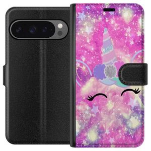 Google Pixel 9 Pro XL Sort Tegnebogsetui Glad Enhörning