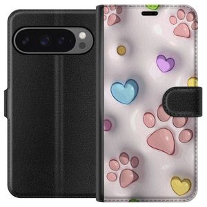 Google Pixel 9 Pro XL Sort Tegnebogsetui Fluffiga Tassar