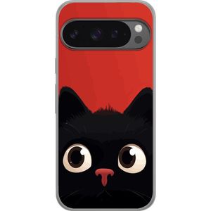 Google Pixel 9 Pro XL Transparent Mobilskal Busig Katt