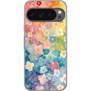 Google Pixel 9 Pro XL Transparent Mobilskal Miniatyrblommor