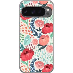 Google Pixel 9 Pro XL Gennemsigtigt Telefoncover Flora