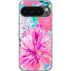 Google Pixel 9 Pro XL Transparent Mobilskal Blomsterbukett