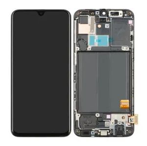 Samsung Galaxy A40 Original skjerm med forhåndsmontert ramme - Svart