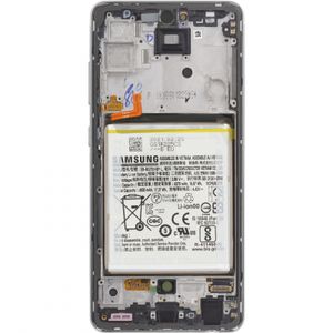 Samsung Galaxy A52s 5G LCD-skærm original med batteri - Fantastisk hvid