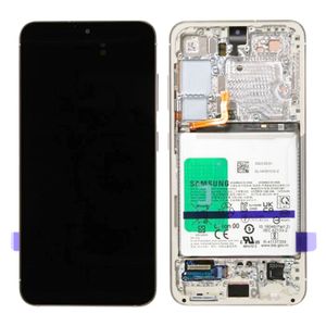 Samsung Galaxy S23 Skjerm med batteri Original- Cream