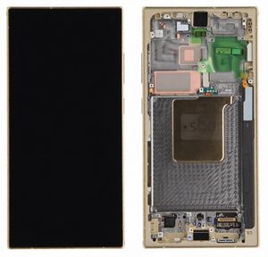 Samsung Galaxy S24 Ultra Alkuperäinen näyttö esiasennetulla kehyksellä - Keltainen