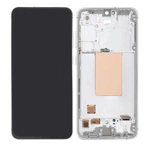 Samsung Galaxy S24 FE Original skärm med förmonterad ram - Silver