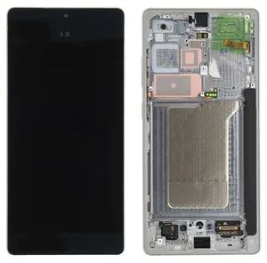 Samsung Galaxy S25 Ultra Alkuperäinen näyttö esiasennetulla kehyksellä - Hopea