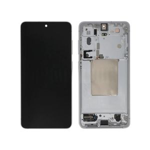 Samsung Galaxy S26 Display monteret med ramme - Hvid