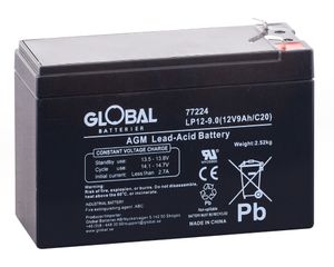 Global 12V 9Ah AGM 151x65x94