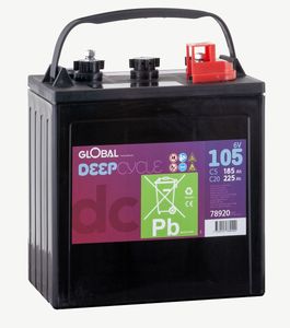 Global 6V 225Ah L-105 Traktionsbatteri 260x180x280mm