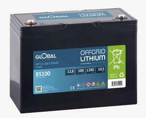 Global LiFePO4 Batteri 12,8V 100Ah 330x173x220mm