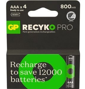 AAA Recyko Pro GP 800mAh NI-MH - 4 pack