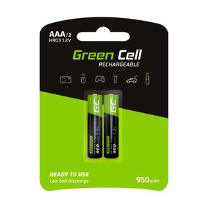 Green Cell 2x AAA Uppladdningsbara Batterier HR03 950mAh Eco-Friendly Power