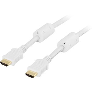 Deltaco HDMI-kaapeli 3m - Valkoinen