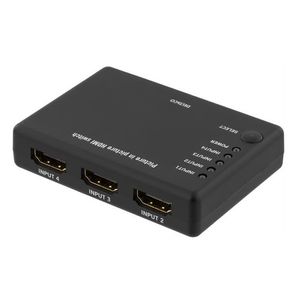 Deltaco 4-to-1, 4K, Ultra HD HDMI-kytkin kaukosäätimellä - Musta