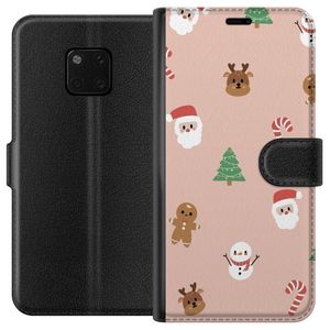 Huawei Mate 20 Pro Svart Plånboksfodral Klassisk Julfest