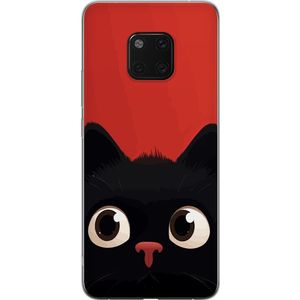 Huawei Mate 20 Pro Gjennomsiktig Telefondeksel Busig Katt
