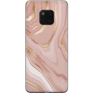 Huawei Mate 20 Pro Gjennomsiktig Telefondeksel Ljusrosa marmor
