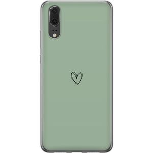 Huawei P20 Gjennomsiktig Telefondeksel Hjärta
