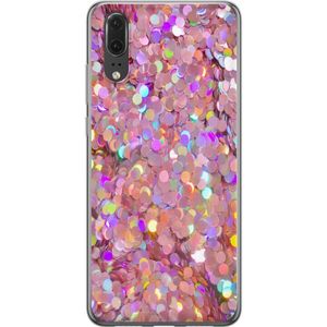 Huawei P20 Gjennomsiktig Telefondeksel Glitter