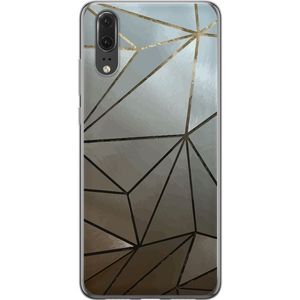 Huawei P20 Transparent Mobilskal Mönster Rosé