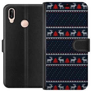 Huawei P20 lite Svart Plånboksfodral Tomtens Team
