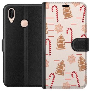 Huawei P20 lite Svart Plånboksfodral Julens Godisglädje