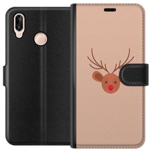 Huawei P20 lite Svart Plånboksfodral Ren Julkänsla