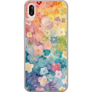 Huawei P20 lite Läpinäkyvä Puhelinkotelo Miniatyrblommor