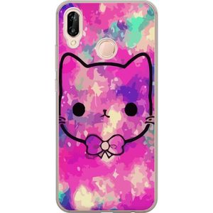 Huawei P20 lite Läpinäkyvä Puhelinkotelo Katt