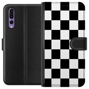 Huawei P20 Pro Svart Plånboksfodral Svart och Vitt