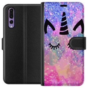 Huawei P20 Pro Svart Plånboksfodral Söt Katt