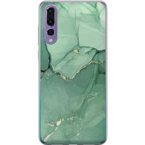 Huawei P20 Pro Transparent Mobilskal Grön Marmor
