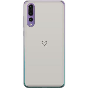 Huawei P20 Pro Transparent Mobilskal Grått hjärta