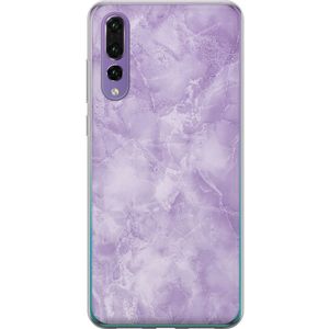 Huawei P20 Pro Transparent Mobilskal Lila marmor