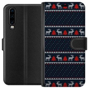Huawei P30 Svart Plånboksfodral Tomtens Team
