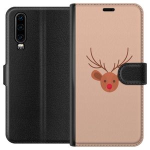 Huawei P30 Svart Plånboksfodral Ren Julkänsla