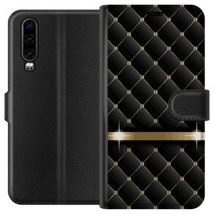 Huawei P30 Musta Lompakkokotelo Lyxigt